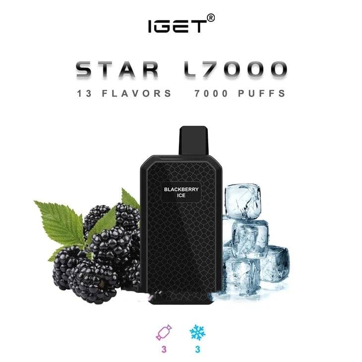 Iget Star L7000 – Blackberry Ice (7000 Puffs )